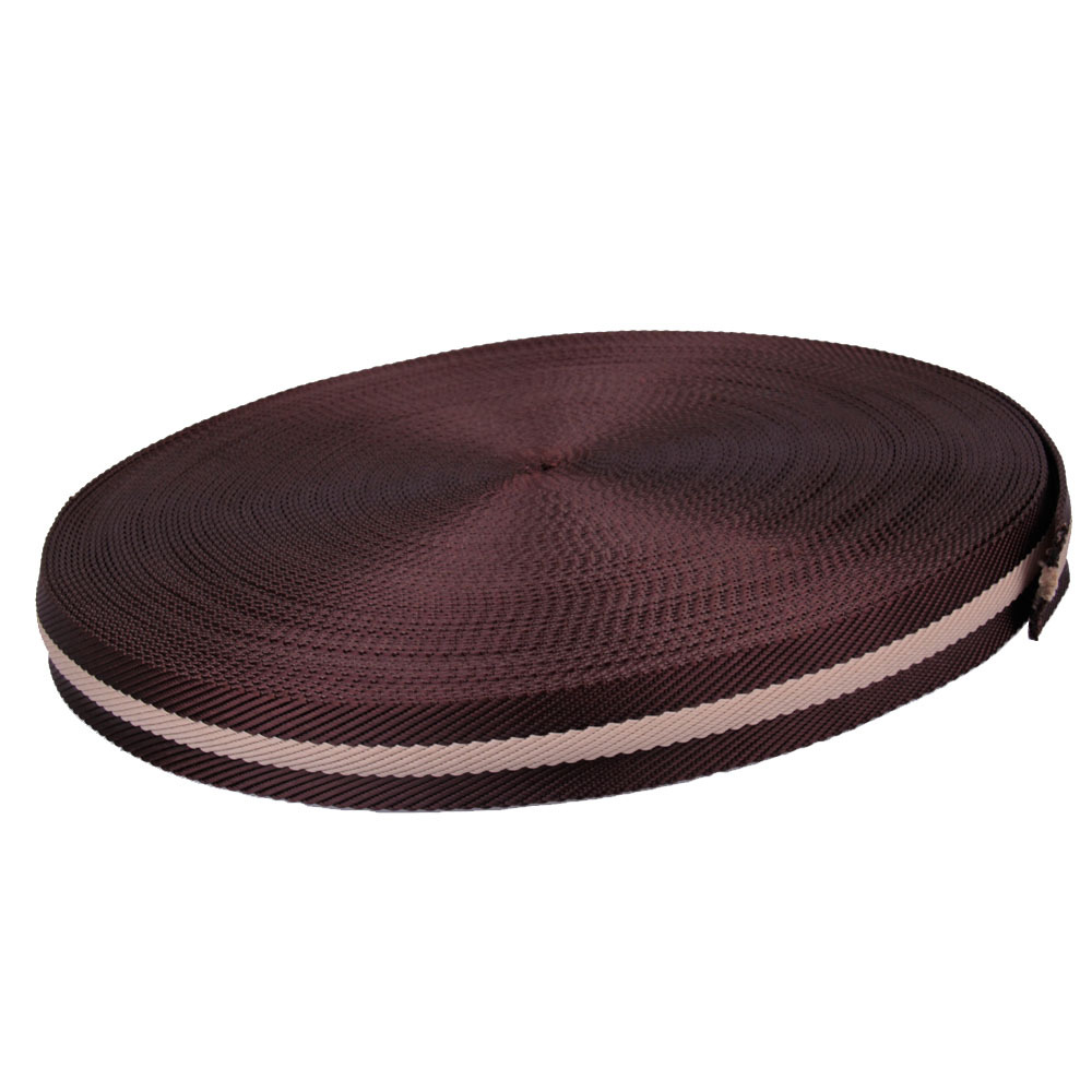 现货 3.8cm1.5寸 啡间杏双色 双面斜纹 2mm加厚 尼龙 锦纶织带