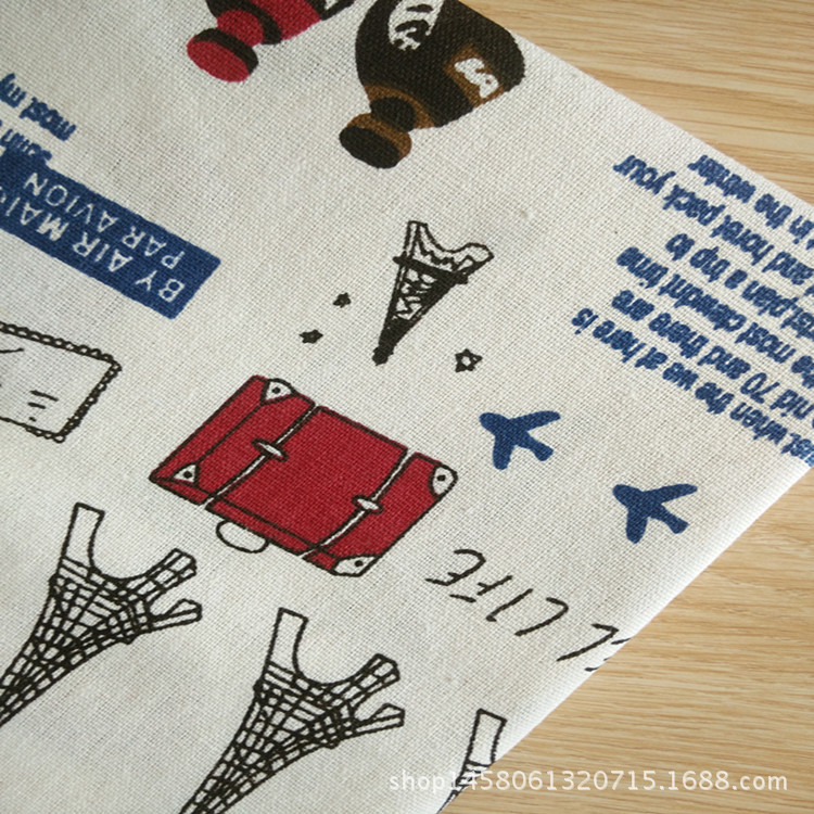 厂家直批 加厚面料 帆布印花 帆布 DIY 工艺品布 桌布 墨水瓶