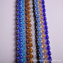 diy饰品配件水晶散珠玻璃珠直孔水滴珠子浦江水滴珠 珠子直营批发