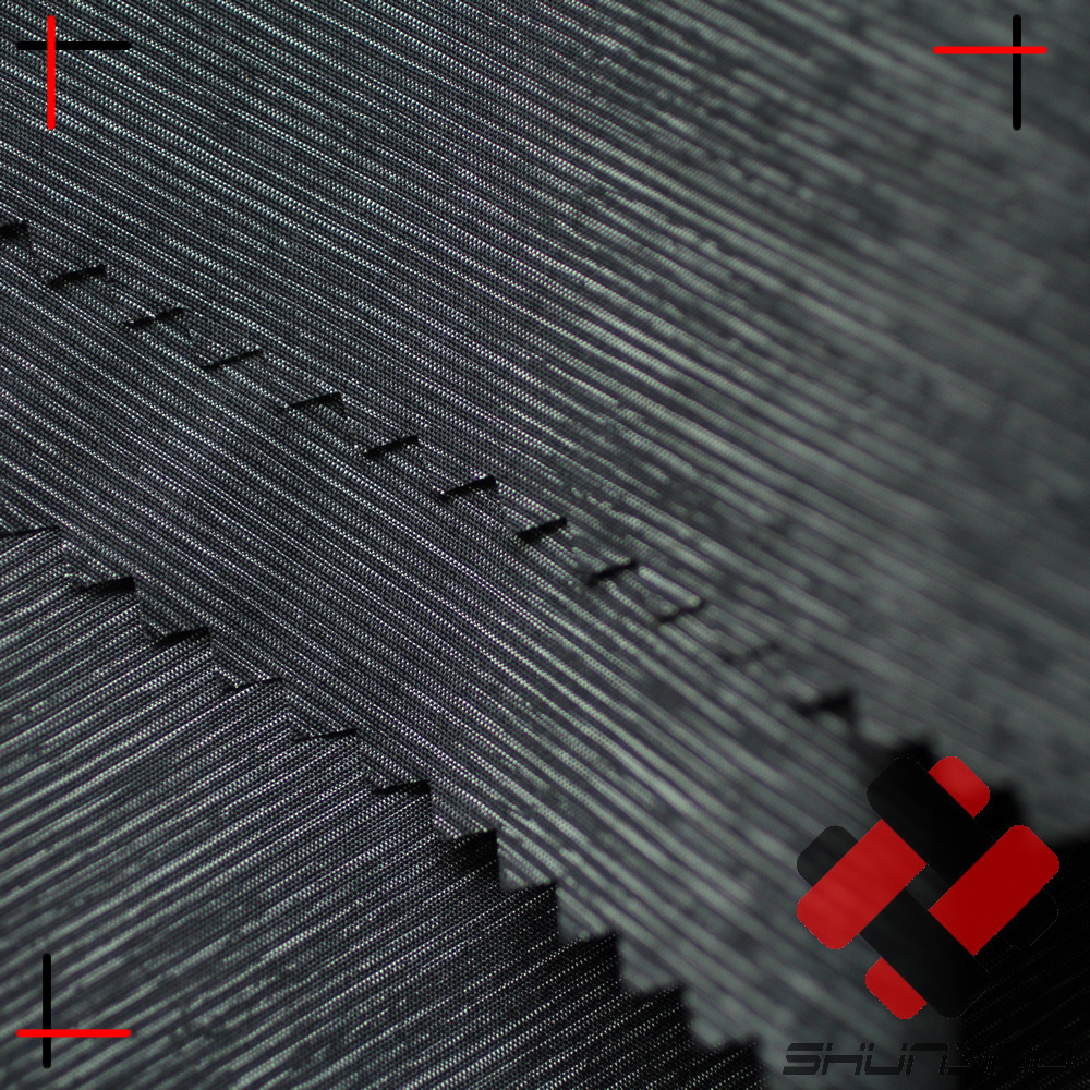 舜尧 横条锦涤雪梨纺 横向锦涤并网混色雪花面料