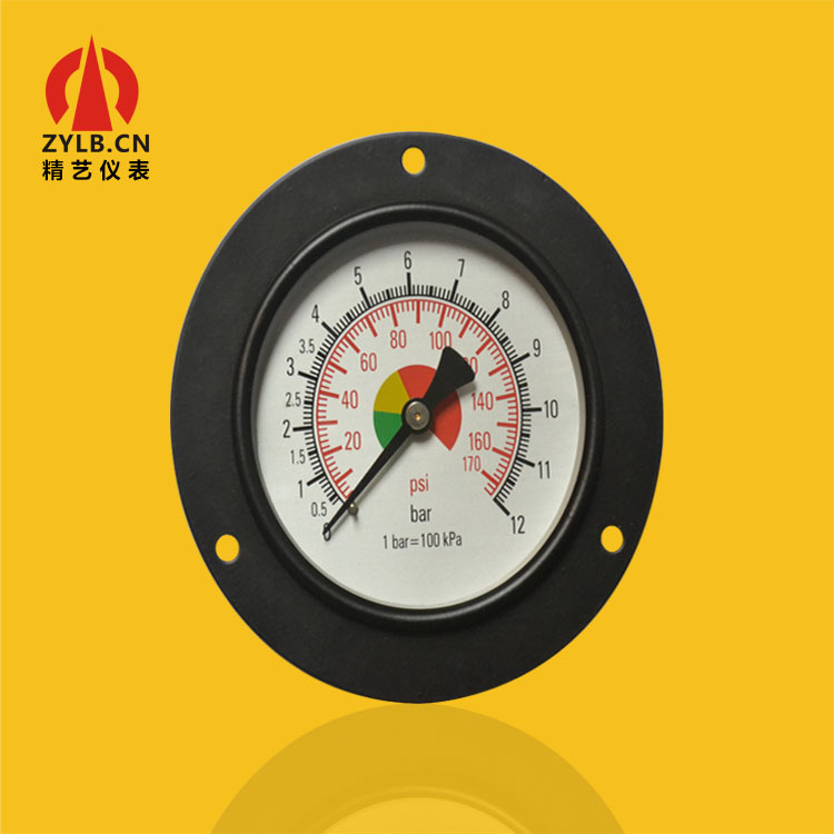 供应汽保设备专用压力表汽保表轴向带前边G1/8内牙压力表Y-100ZT