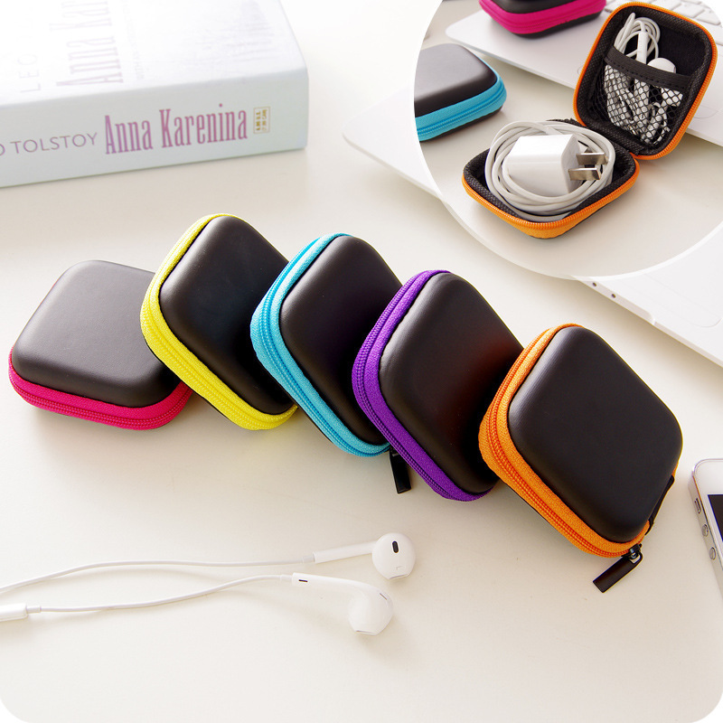 Portable Headphone Cosmetics Bag Mobile Phone Charger Data Cable Bag Mini Coin Cosmetics Bag Coin Change Storage Box