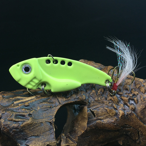 Weihe luminous metal VIB Luya fishing bait 12g heavy hook tied with wool hard bait fake bait wholesale