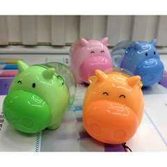 廠家直供創意小牛造型卷筆刀信樂雙孔鉛筆刀幼兒園小學生用品批發