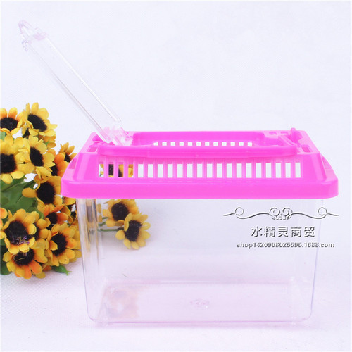Handheld Mini Pet Box Aquarium Plastic Tank Fish Bottle Turtle Tank Turtle Box Goldfish Tank Wholesale