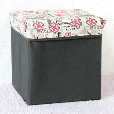 Manufactor supply Non-woven fabric square Shoe changing stool Folding stool originality Japanese Storage stool multi-function Fabric art Storage stool