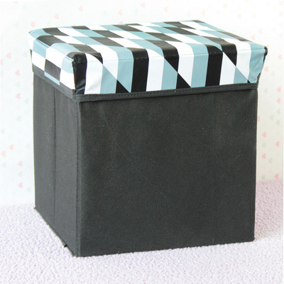 厂家供应衣物PU收纳折叠凳皮革儿童玩具储物凳多功能方形换鞋凳子|ru