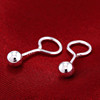 Silver bracelet, earrings, fashionable round beads, accessory, silver 99 sample, simple and elegant design, wholesale