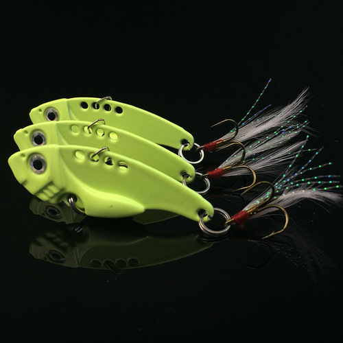 Weihe luminous metal VIB Luya fishing bait 12g heavy hook tied with wool hard bait fake bait wholesale