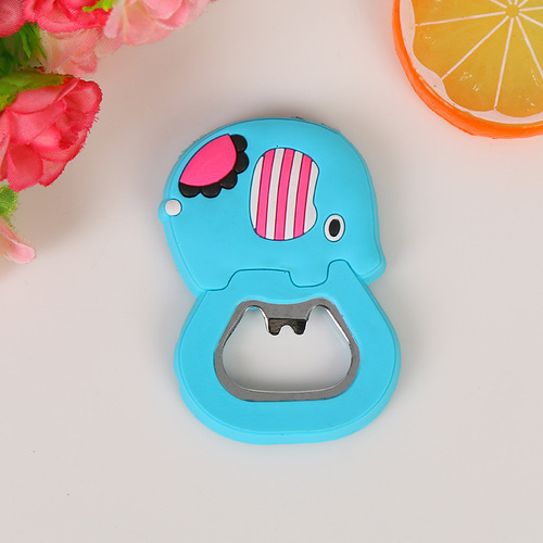Factory produced custom cartoon PVC fridge magnets beer bottle opener bottle opener PVC soft rubber bottle opener
