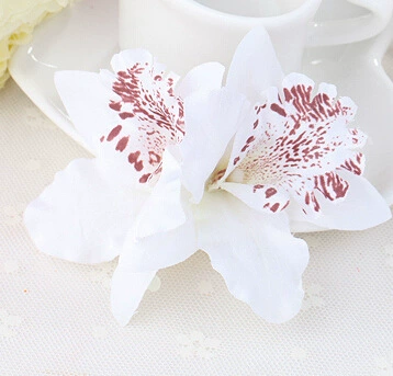Заколка для волос Beach Orchid, Bridal Hairgrip, двойная орхидея 7 см, аксессуар для невесты и подружек невесты
