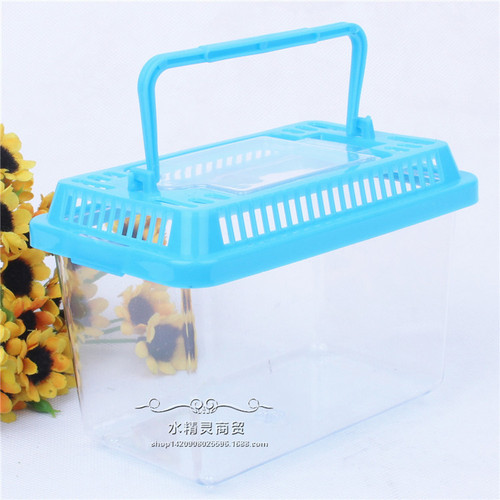 Handheld Mini Pet Box Aquarium Plastic Tank Fish Bottle Turtle Tank Turtle Box Goldfish Tank Wholesale