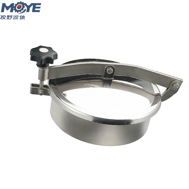 牧野厂家生产不锈钢镜面椭圆快开卫生级人孔 储罐发酵罐用人孔盖