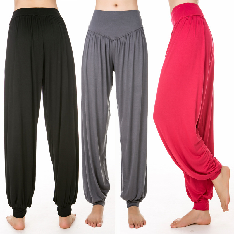 Modern Dance Pants High Waist Black Dance Pants Yoga Pants Modal Bloomers Professional Dance Practice Pants Trousers