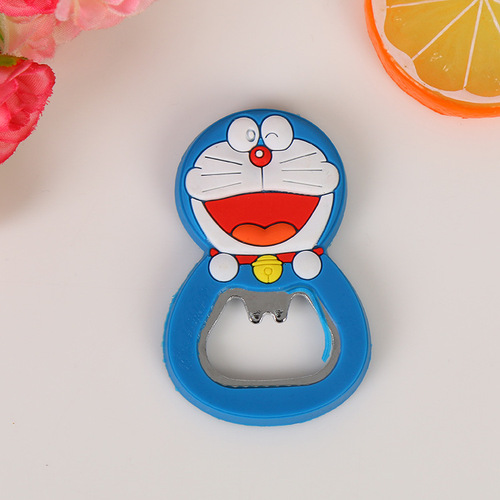 Factory produced custom cartoon PVC fridge magnets beer bottle opener bottle opener PVC soft rubber bottle opener
