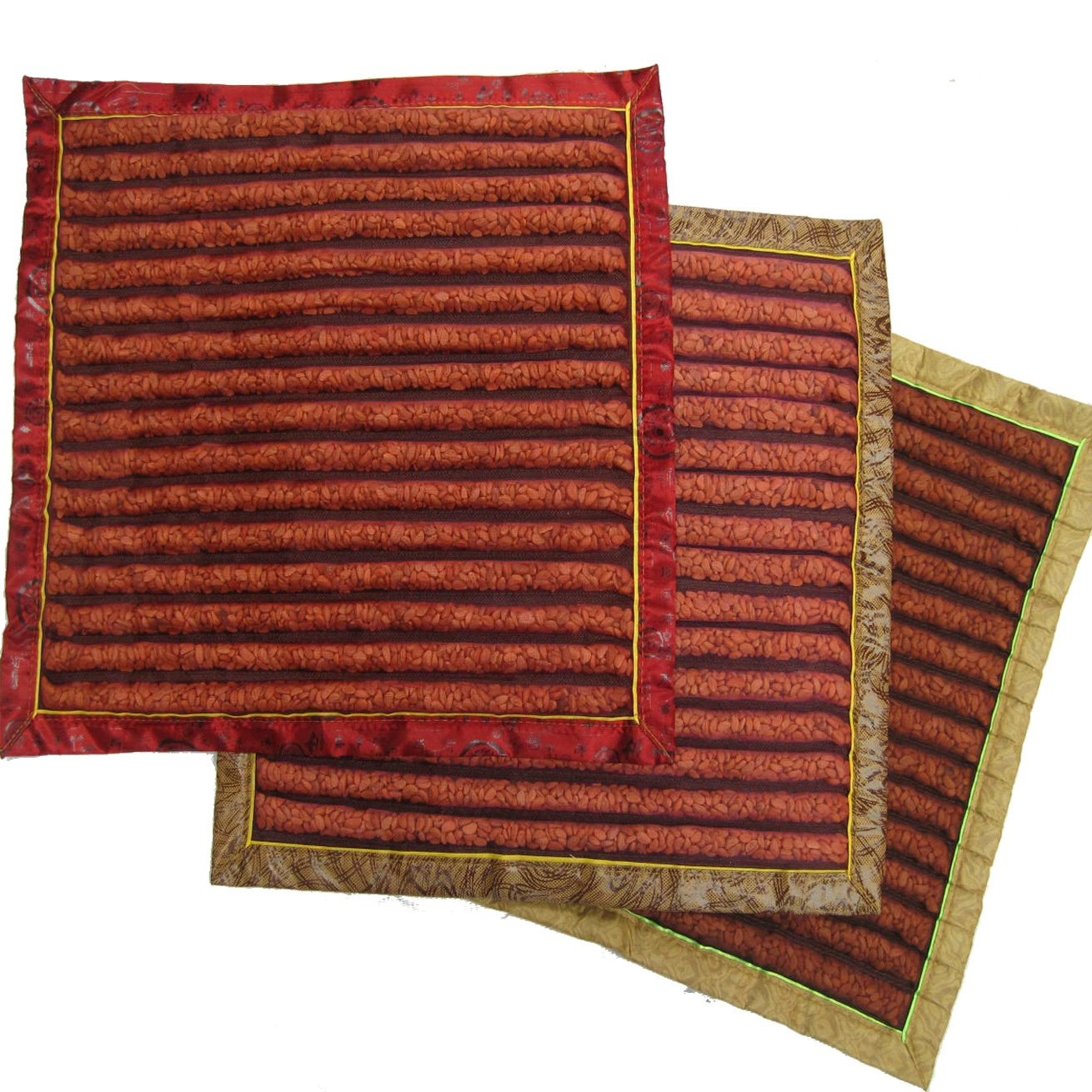 Подушка для автомобильного сиденья с семенами боярышника, монолитная Нескользящая подушка, летняя прохладная подушка, подушка для офисного стула, квадратная подушка для здоровья