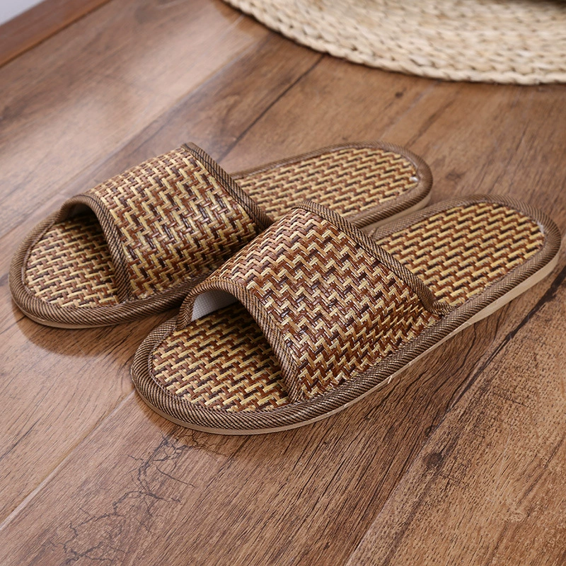 Ст straw summer slippers for men and women, for beloved