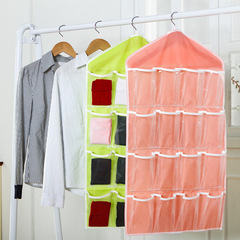 Transparent and Visible Underwear and Socks Sorting 16-Grid Storage Bag, Suspended Storage Bag, Door-Hanging Storage Bag