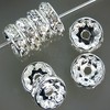 4 6 8 12 10mm white diamond ring silver gold -plated rose gold white K gun black waveside straight rhinestone septum F6