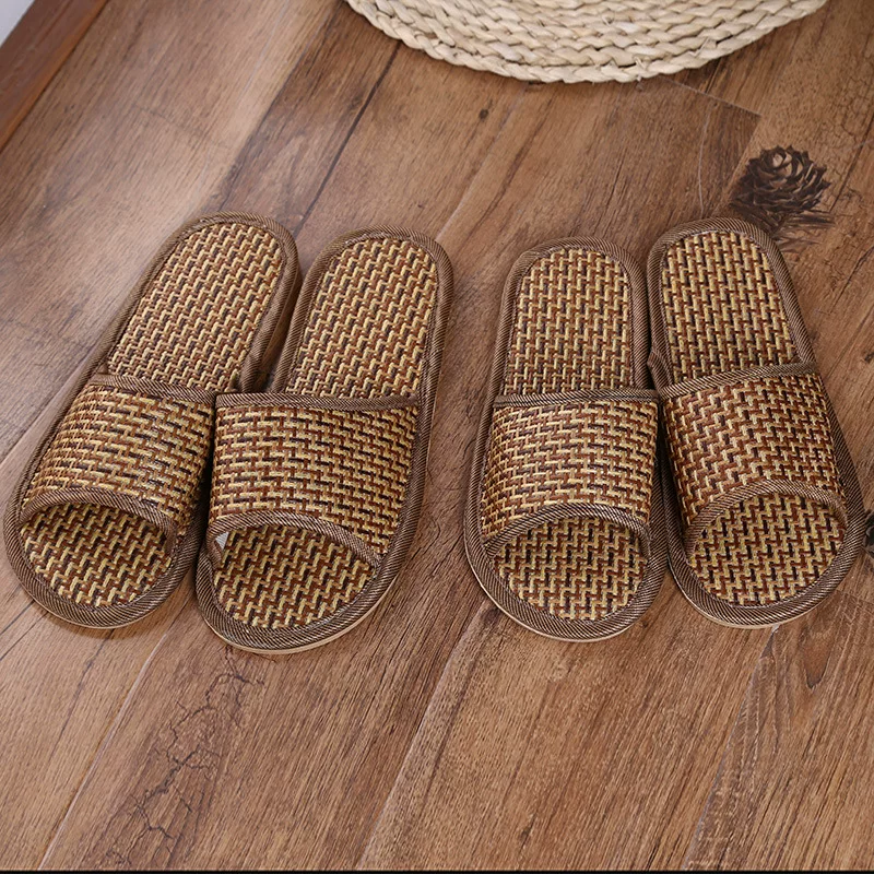 Ст straw summer slippers for men and women, for beloved