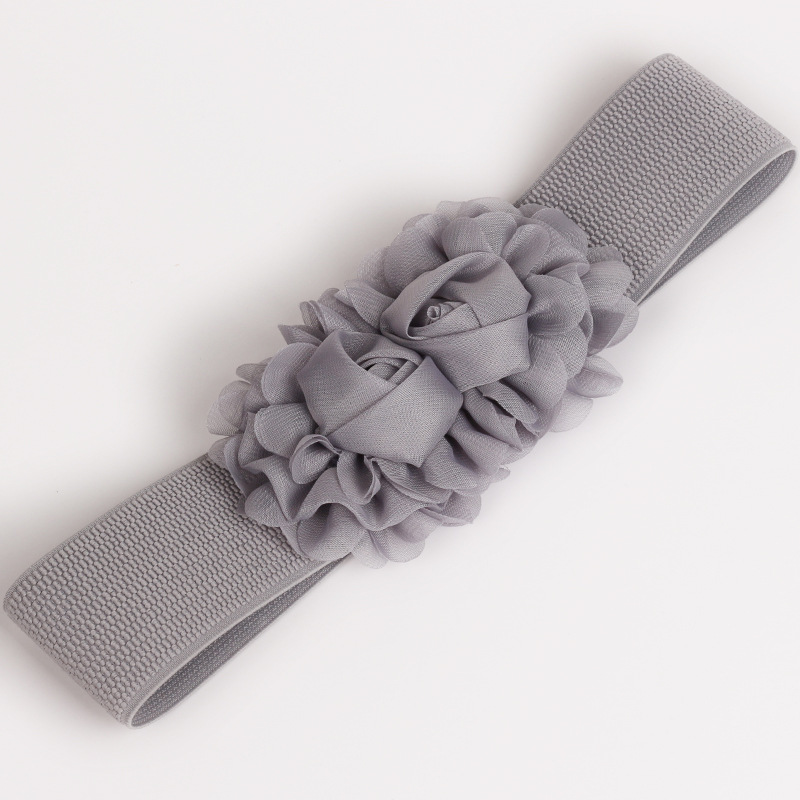 Cinturón elástico de las mujeres decorativas de todo fósforo simple de las mujeres de ancho de gasa Rosa elástico cintura sello de las mujeres 60g