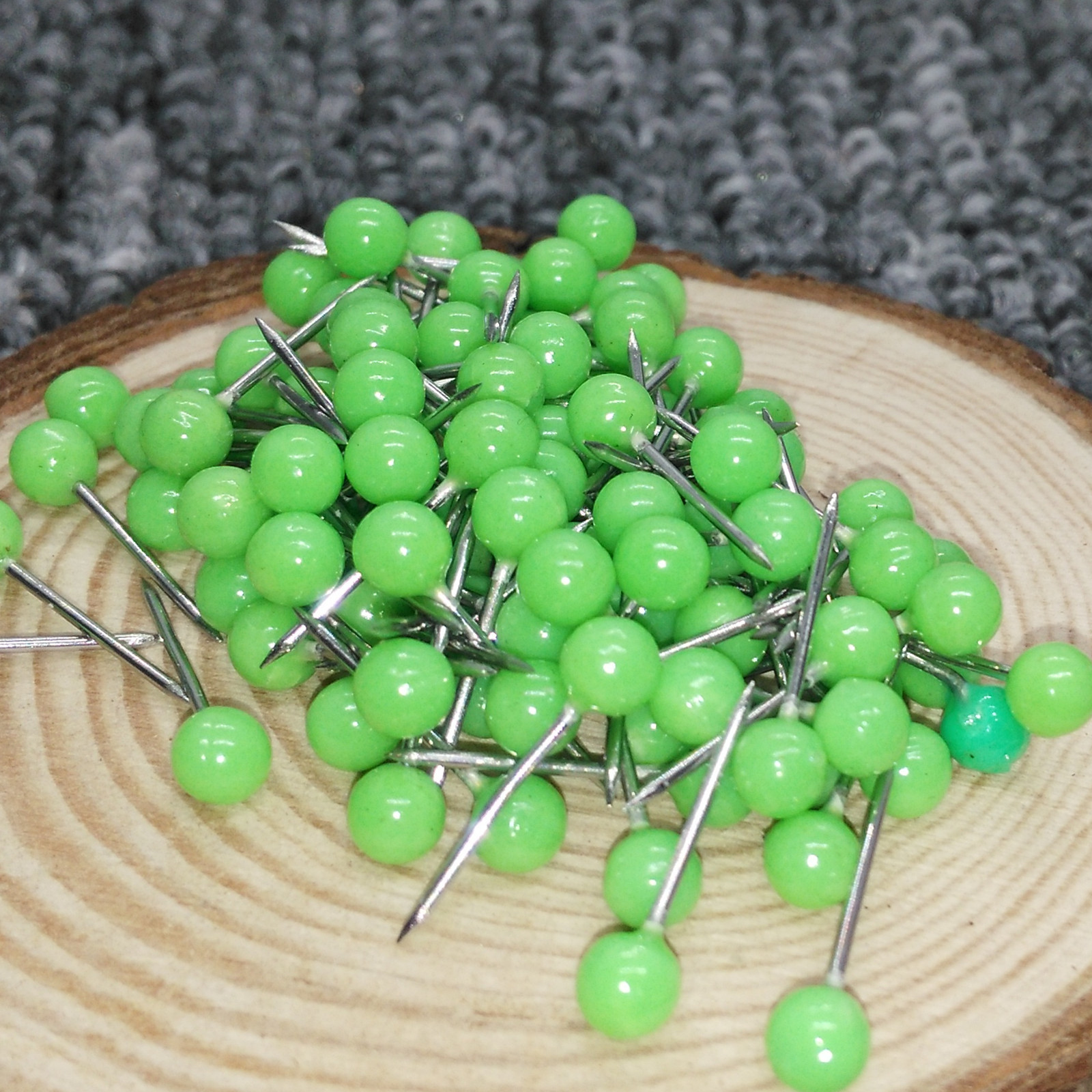 Agujas para abalorios Qianlilai, gama completa de especificaciones, agujas de perla de alto brillo, agujas de cabeza grande de acero puro para aparejos de pesca, agujas para abalorios.