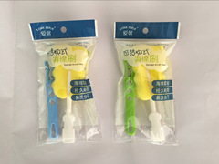 愛馨精裝心形可拆卸替換海綿嬰兒奶瓶刷清潔刷 杯刷瓶刷 義烏廠家