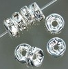 4 6 8 12 10mm white diamond ring silver gold -plated rose gold white K gun black waveside straight rhinestone septum F6