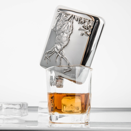 Baicheng 304 stainless steel wine bottle, outdoor portable 6 ounce handmade fine wine set with funnel wholesale