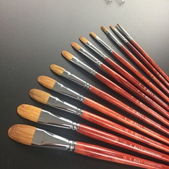 Redwood grain 6-packs pure wolf hair watercolor brushes, round tip 6-packs set, painting brushes oil brushes watercolor brushes