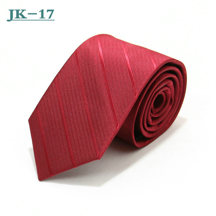 Corbata de hombre de negocios 7cm rayas a cuadros jacquard poliéster corbata hombres boda rojo casual negro corbata fabricante