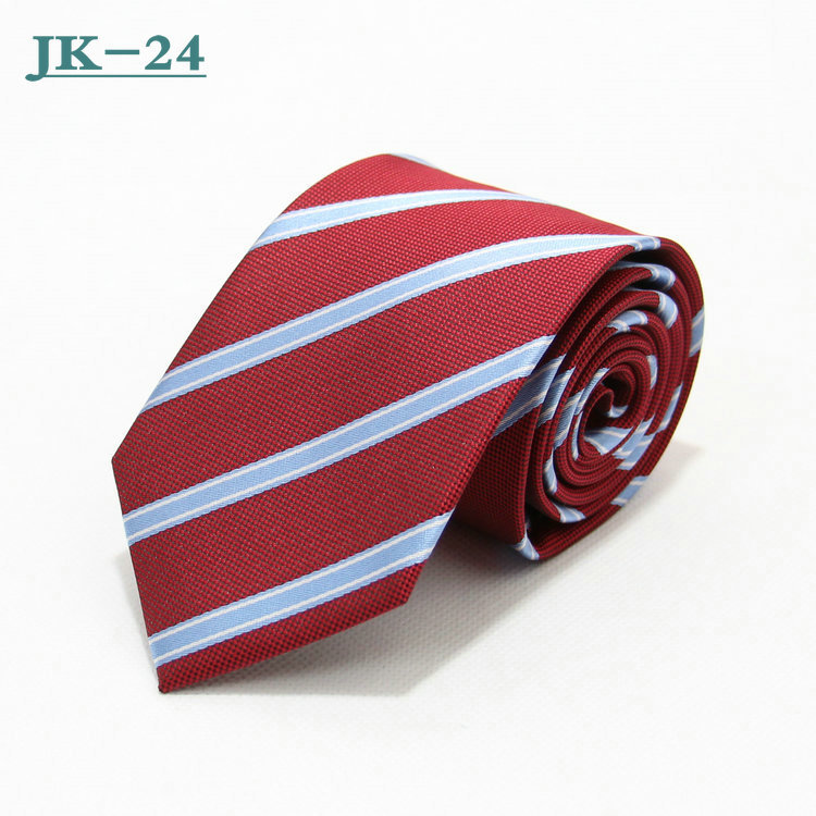 Corbata de hombre de negocios 7cm rayas a cuadros jacquard poliéster corbata hombres boda rojo casual negro corbata fabricante