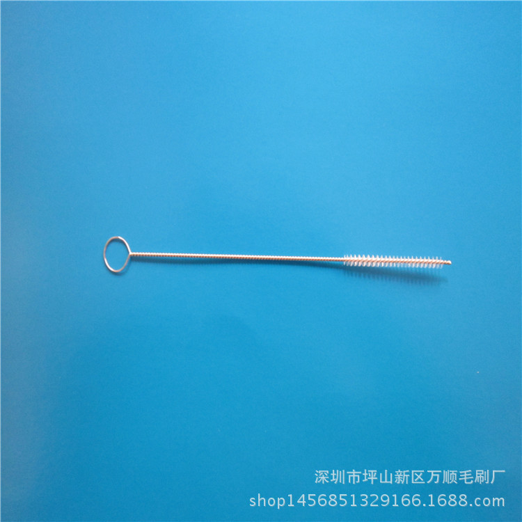 厂家源头批发304不锈钢吸管刷 尼龙小毛刷 试管清洁刷 管道疏通刷