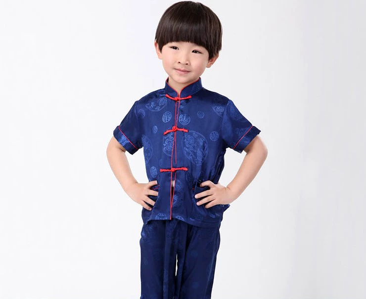 Красная летняя одежда, брюки, комплект, с коротким рукавом, китайский стиль