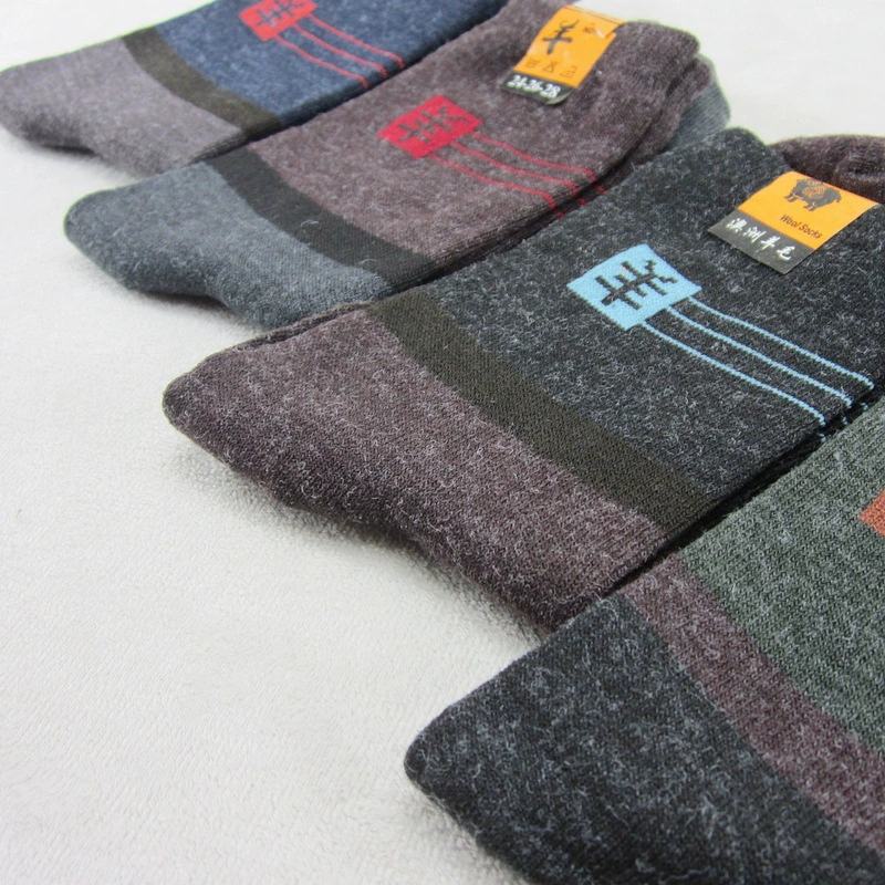 Прямые поставки с фабрики, зимние мужские повседневные Мягкие деловые теплые хлопковые носки, женские шерстяные носки, Оптовая поставка в стойло