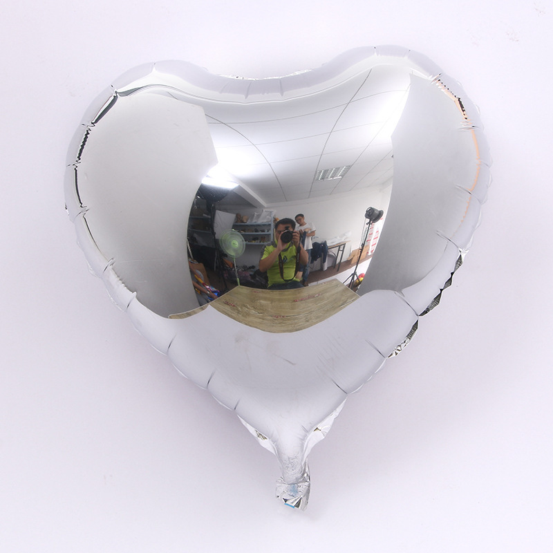 En forma de corazón de 18 pulgadas de plata