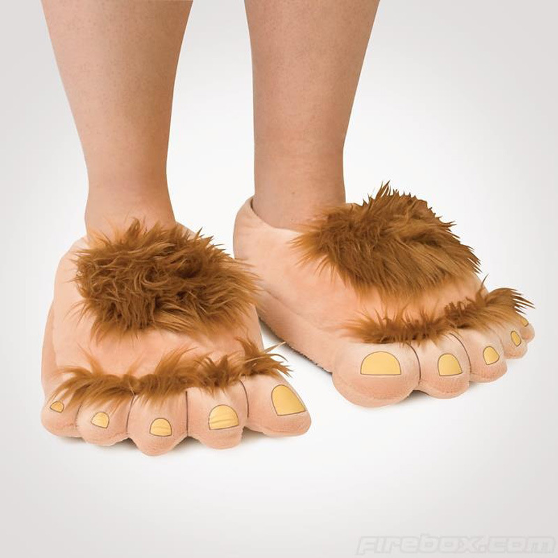 Retro Savage slippers Hobbit big feet toe slippers home cotton slippers bag heel