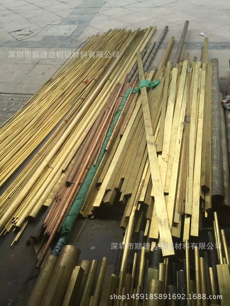 H62国标环保黄铜方棒 H59黄铜扁条 3*3mm 4*4mm现货