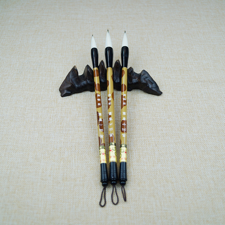 Punta negra caligrafía y pintura pincel de escritura guión corriente escritura regular pluma profesional sala de estudio cuatro tesoros Procesamiento de Ventas de Fábrica personalizado gran cantidad congyo