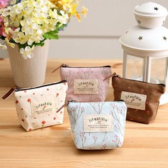 Coin Purse Coin Bag Women's Mini Cute Canvas Zipper Candy Color Soft and Durable Coin Bag Korean Version Large Capacity