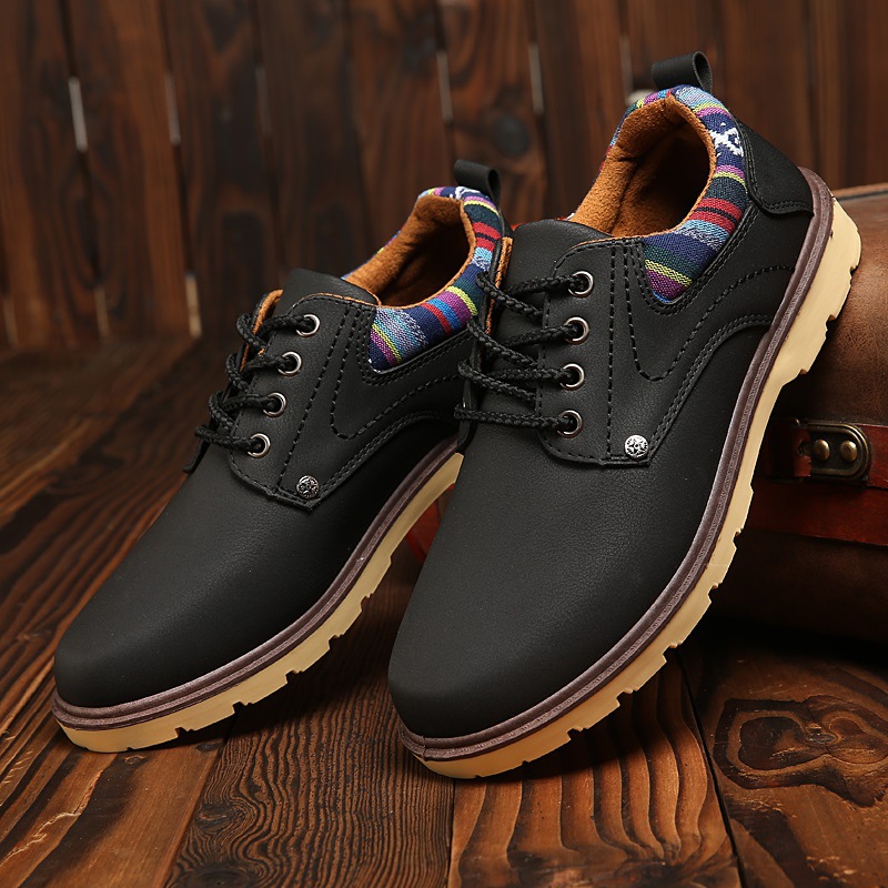 2020 Otoño nuevos zapatos de cuero casuales de negocios para hombres zapatos antideslizantes impermeables zapatos bajos zapatos de hombre entrega de una sola pieza image 6