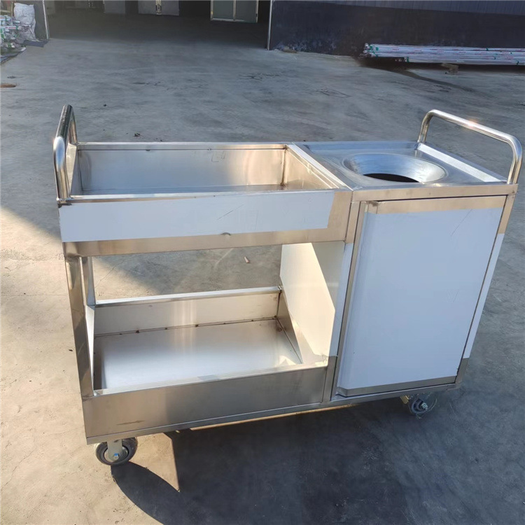 供应绍兴市收餐车移动小推车 垃圾收纳车