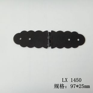 Foshan 97*25 pattern wooden box hinge hinge hinge retro support back buckle 180 degrees flat