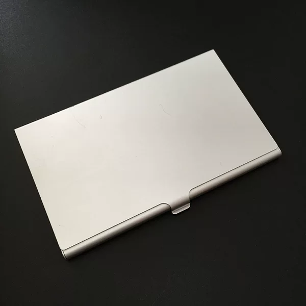 Ultra-thin aluminum alloy business card case matte business card holder carry gift business card holder laser logo