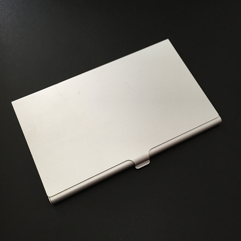 Ultra-thin aluminum alloy business card case matte business card holder carry gift business card holder laser logo Ultra-thin aluminum alloy business card case matte business card holder carry gift business card holder laser logo