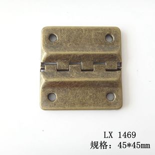 Guangdong 45*45 specifications jewelry box hinge suitcase hinge hardware hinge aluminum box support retro hinge