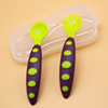 Children's two-color set, tableware for supplementary food, spoon to go out