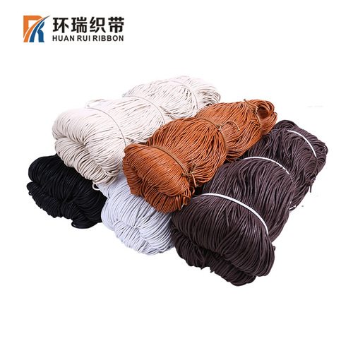 Huanrui Manufacturer Small Quantity Wholesale 0.8-5MM Round and Flat Cotton Waxed Thread, Waxed Rope, Hanging Tag Rope, Hook and Bead String Accessory
