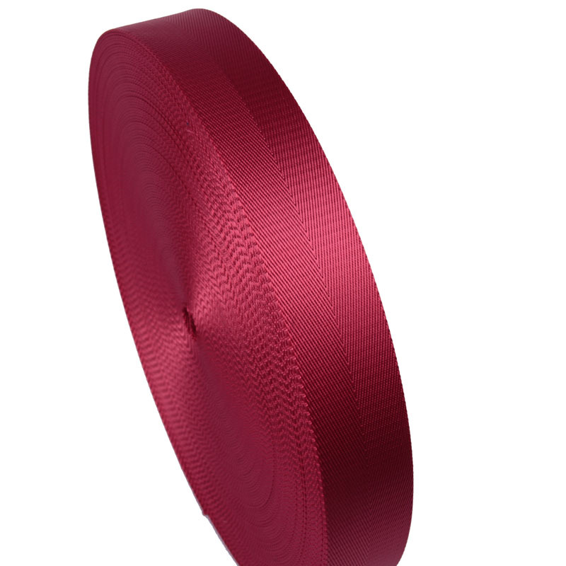 广州白云区 供应现货 多规格 大红色 单人字纹背包带 仿尼龙织带