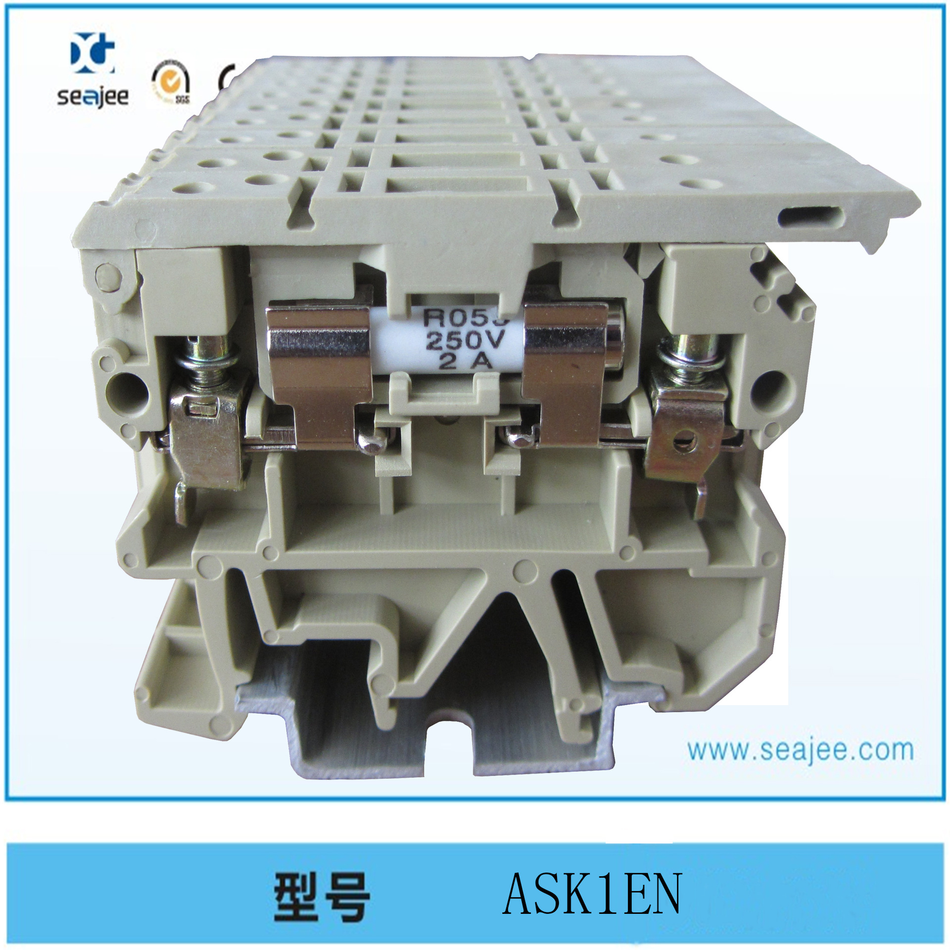 保险丝端子UK2.5/RD端子板UK5/RD端子排ASK1EN保险丝端子电源